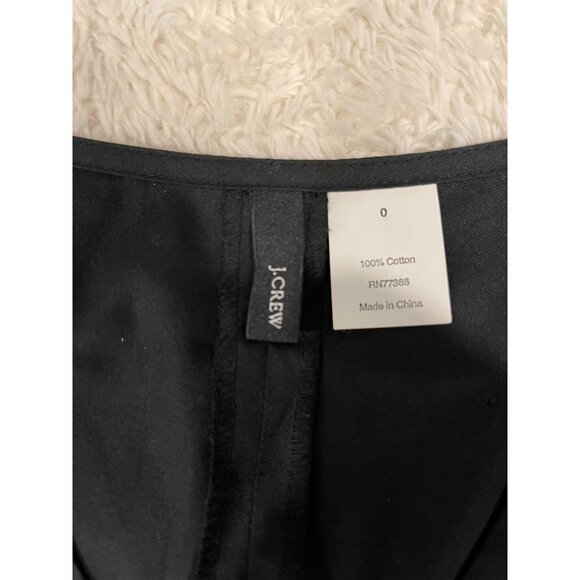 J.Crew Black Sleeveless Women's Midi Dress Size 0 Back Tie V-Neck NWOT - Picture 3 of 7